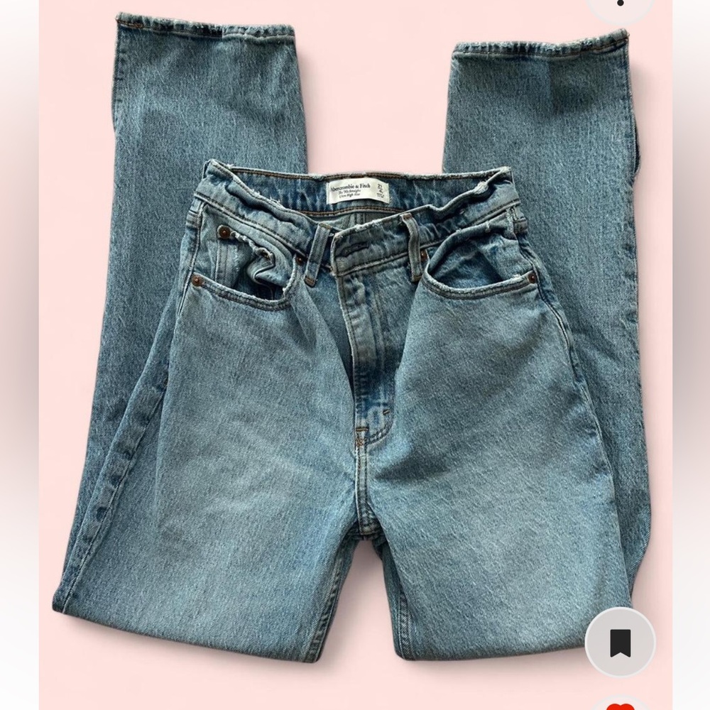 Abercrombie & Fitch Blue Straight Leg Jeans Classic Design